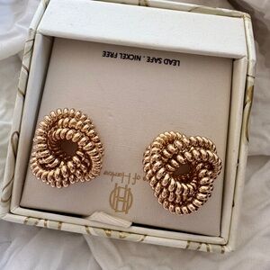 Harlow Rose Gold Twisted Earrings